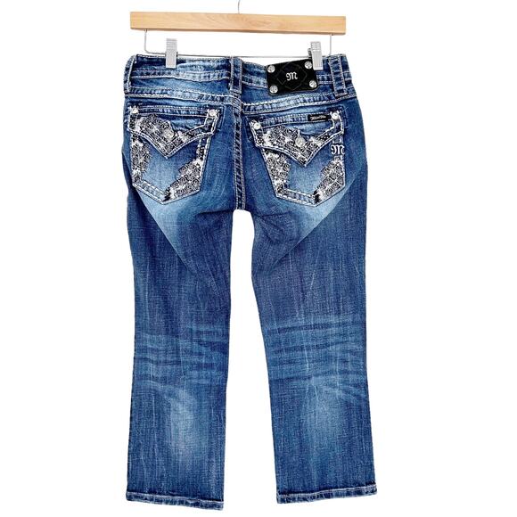 Miss Me Flap Pocket Embellished Capris Sz 27 - Picture 6 of 7
